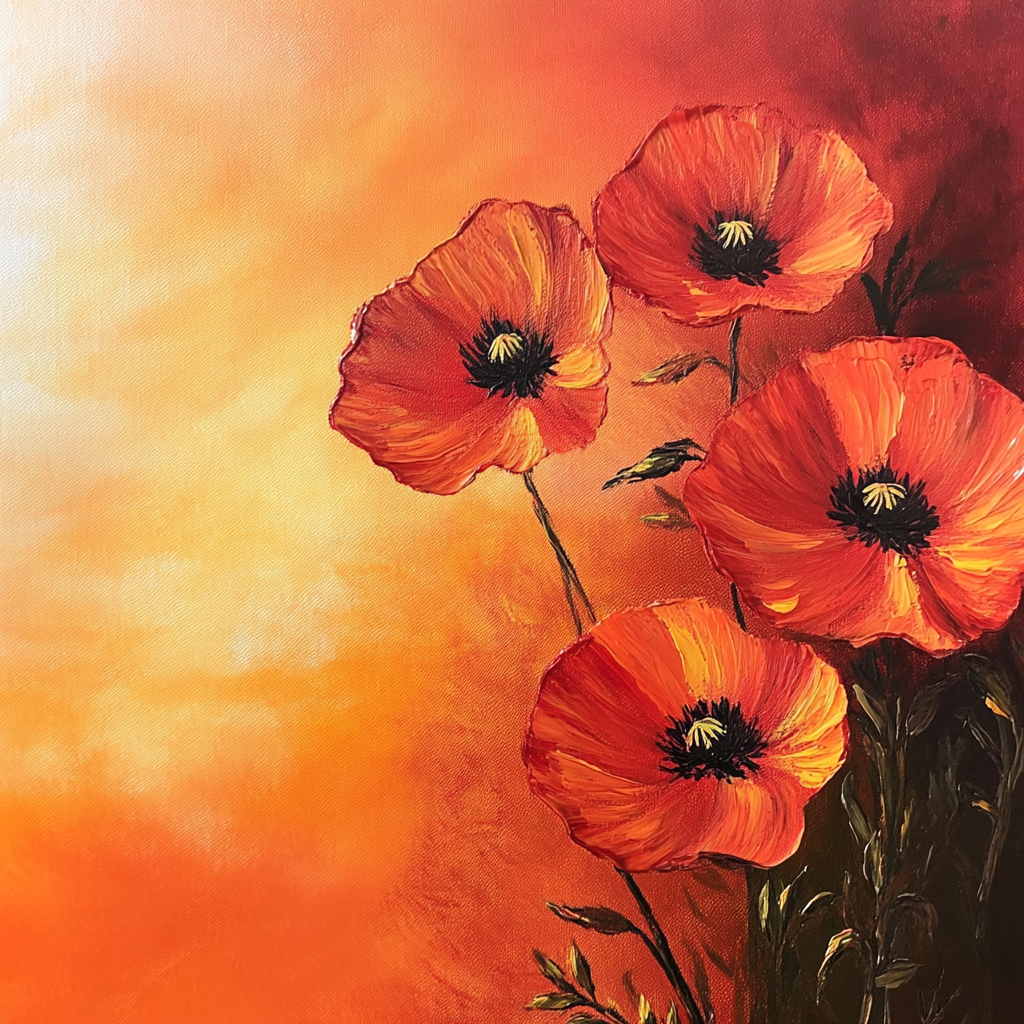 Poppies In The Sun Diamond Art Kit