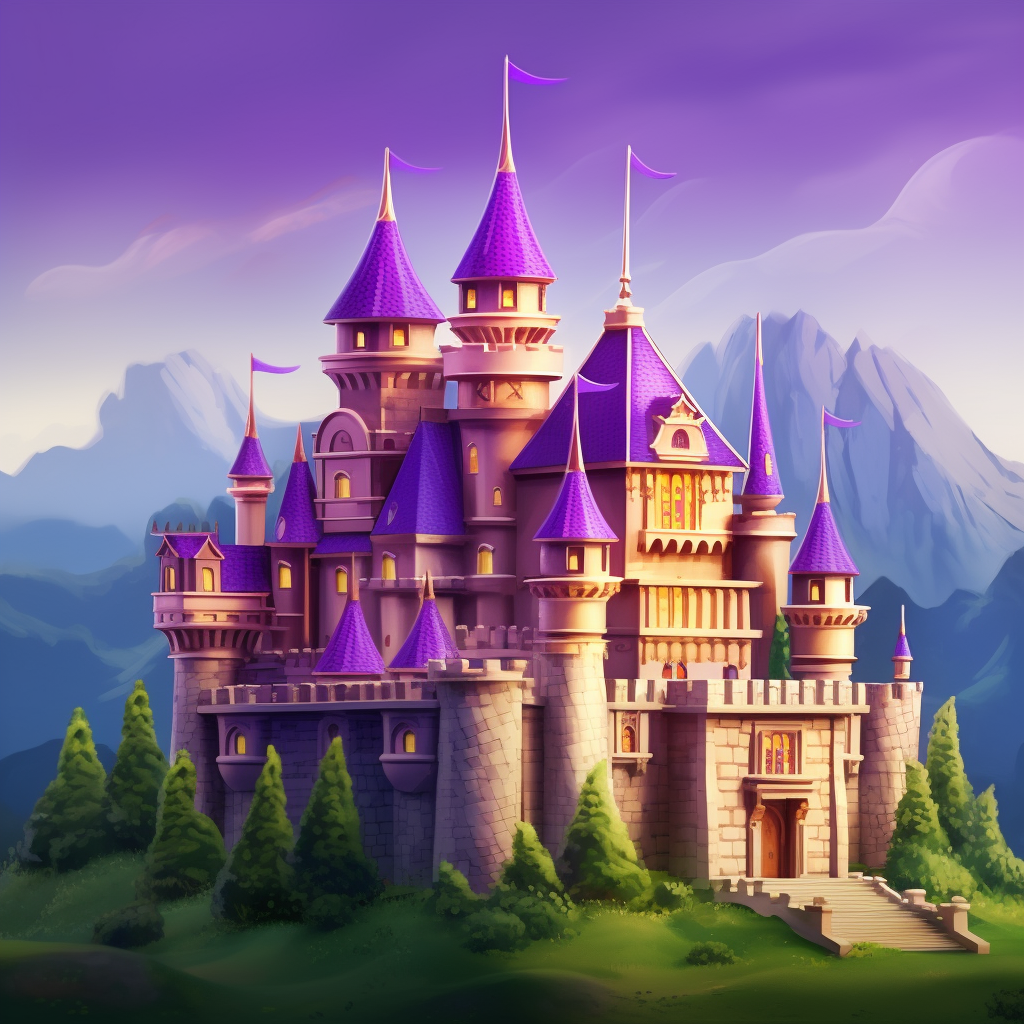 Purple Top Castle Diamond Art Kit