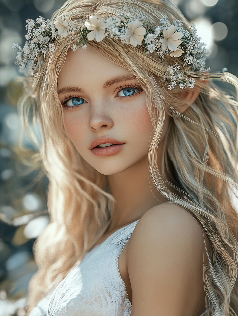 White Dress Fairy Girl Diamond Art Kit