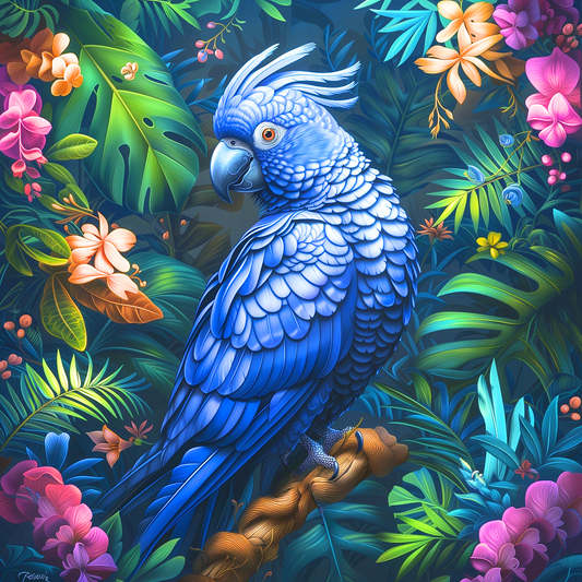 Blue Cockatoo Diamond Art Kit