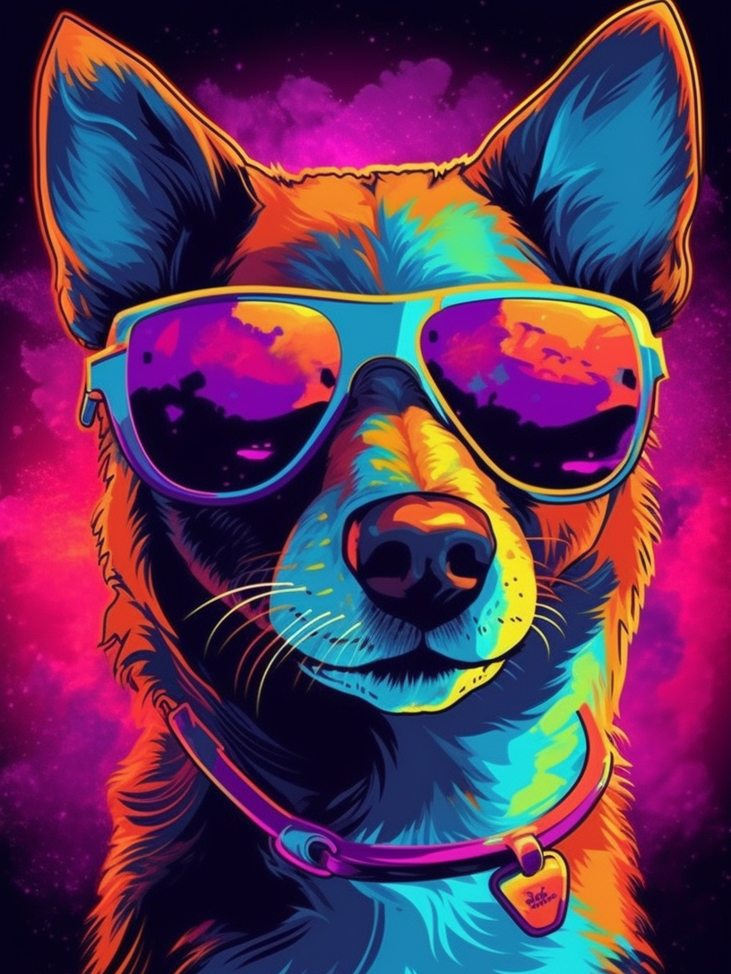 Vivid Color Jack Russell Diamond Art Kit