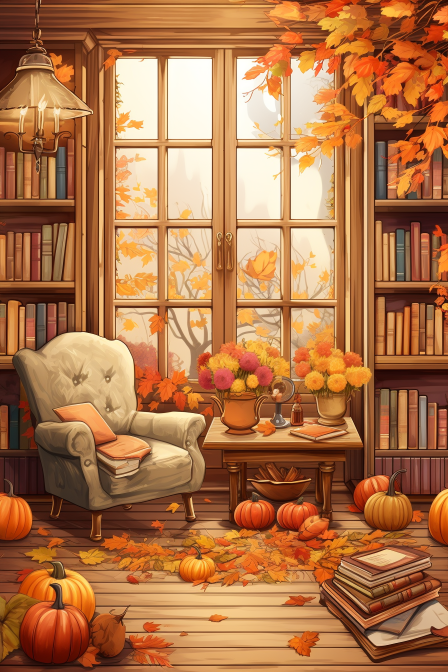Autumn Library Diamond Art Kit