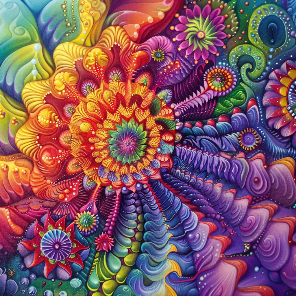 Swirling Colorful Waves Design Diamond Art Kit