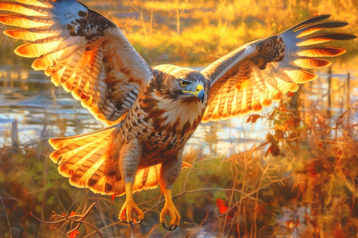 Eagle Spread Wing Landing Diamond Art Kit