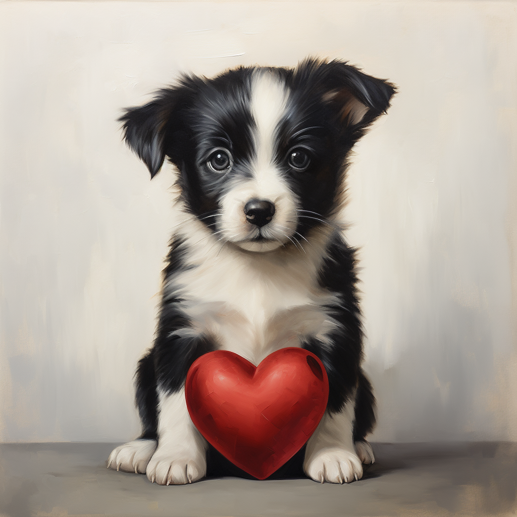 Red Heart Little Puppy Diamond Art Kit