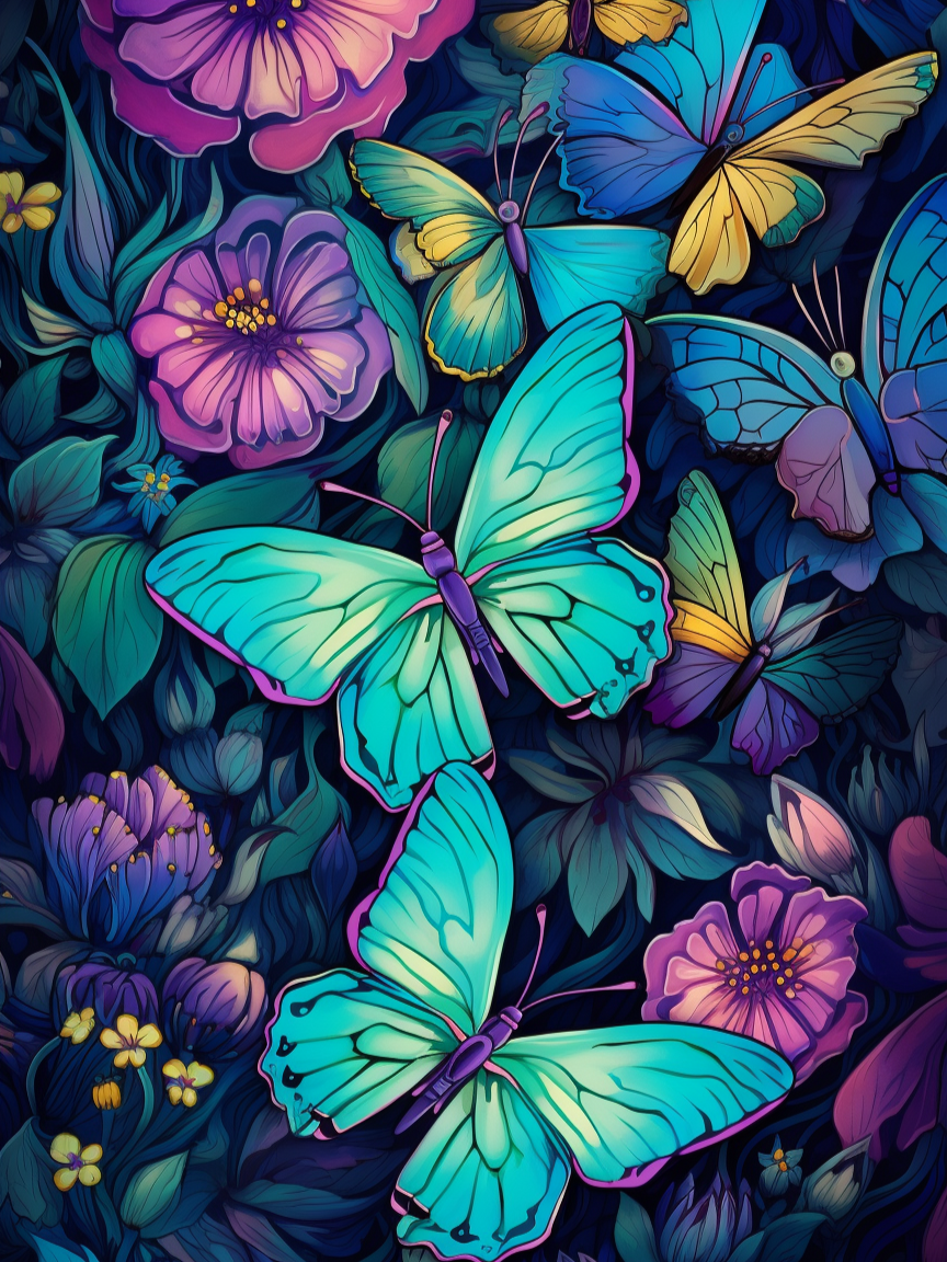 Hidden Butterflies Diamond Art Kit