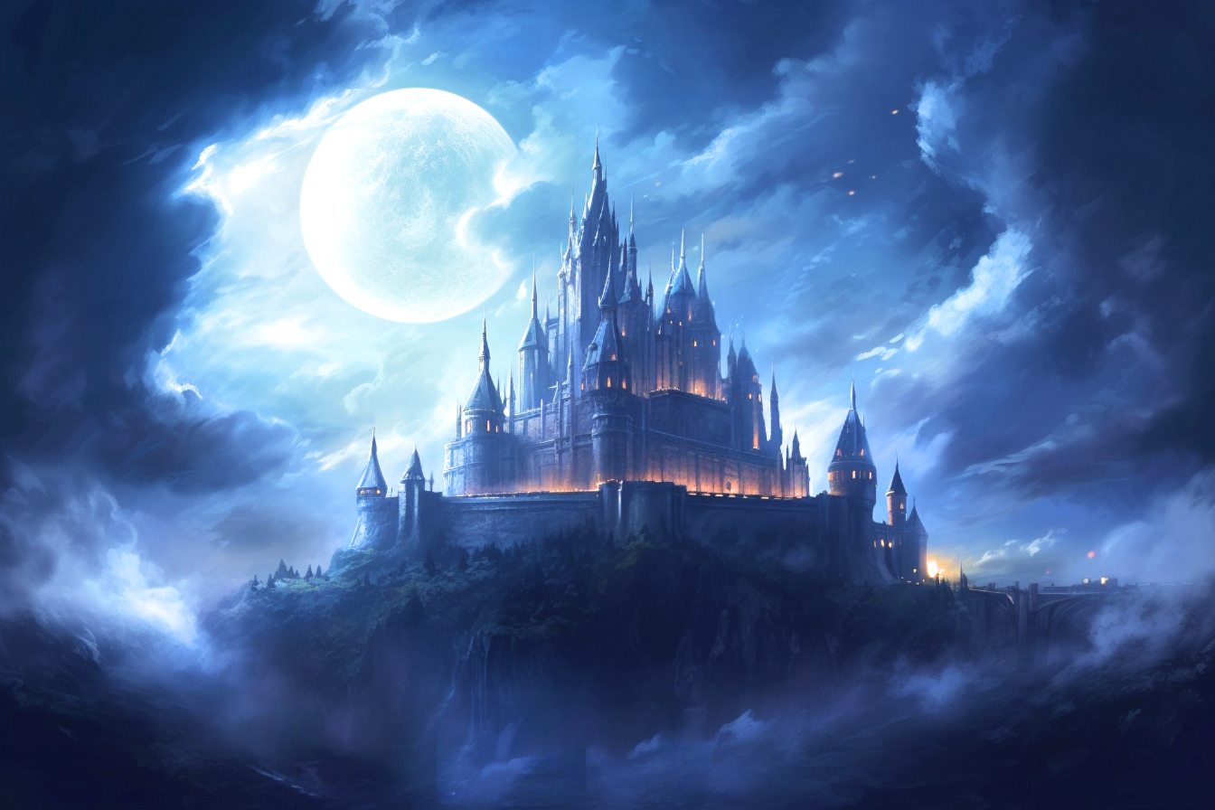 Full Moon Castle Diamond Art Kit