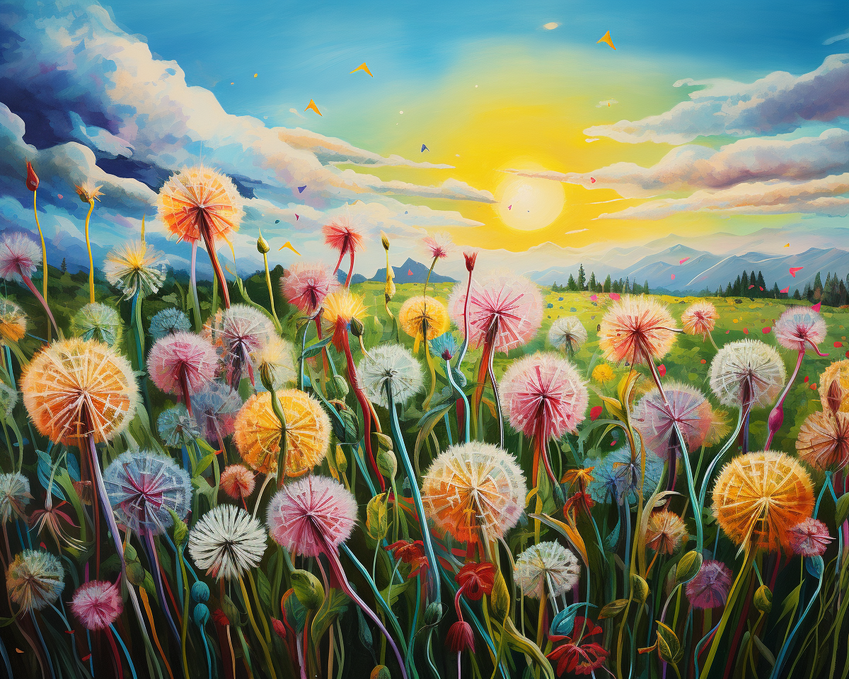 Dandelions In The Sun Diamond Art Kit