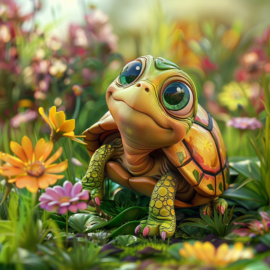 Green Eye Littleturtle Diamond Art Kit