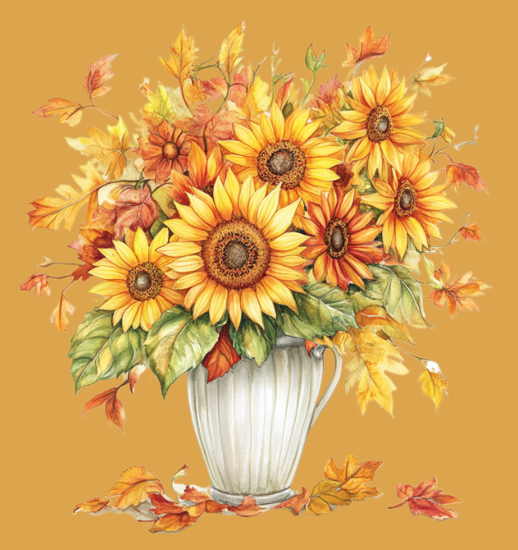White Pitcher Sunflowers Diamond Art Kit