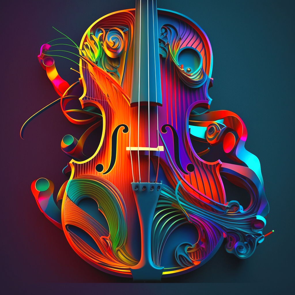 Abstract Violin Diamond Art Kit