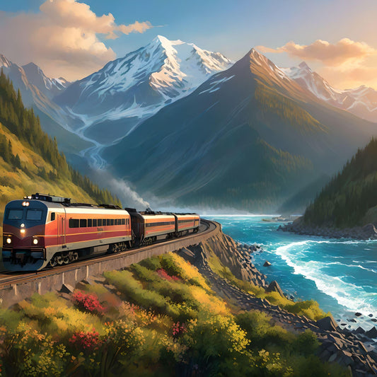 Train Ride Northern Pacific Diamond Art Kit