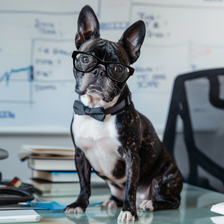 Boston Terrier Professor Diamond Art Kit