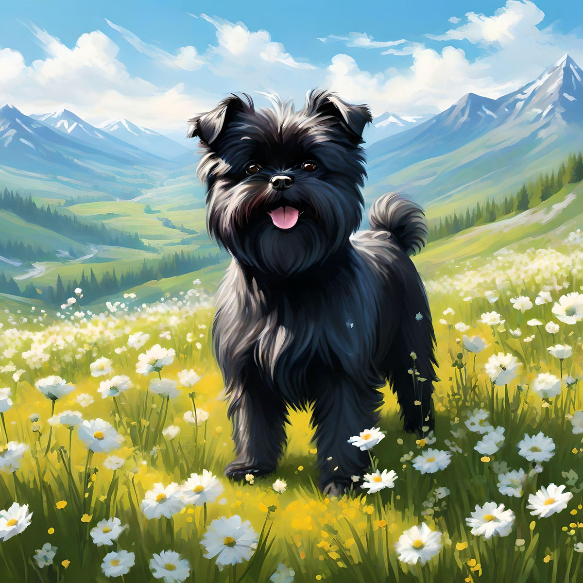 Affenpinscher Meadow Diamond Art Kit