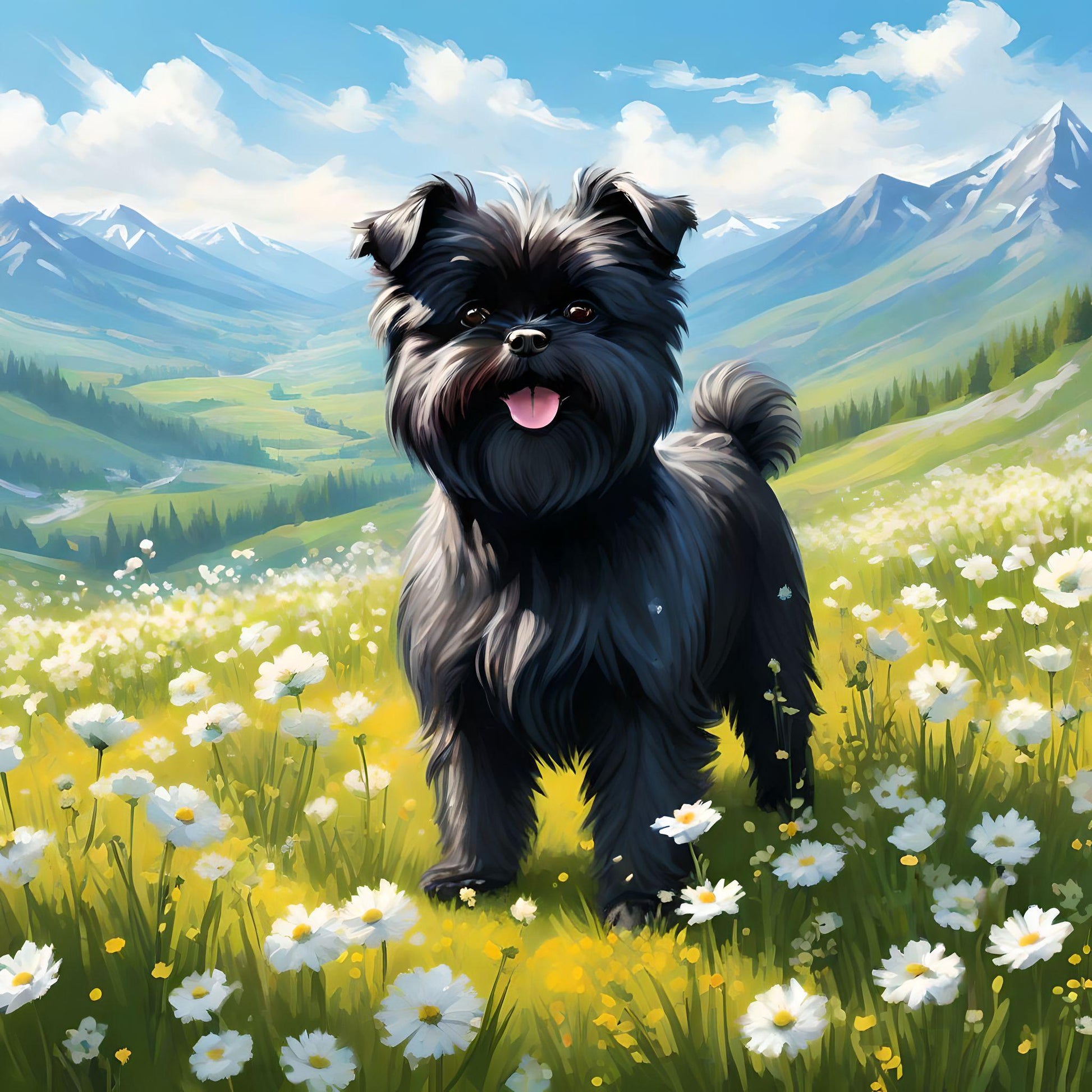 Affenpinscher Meadow Diamond Art Kit