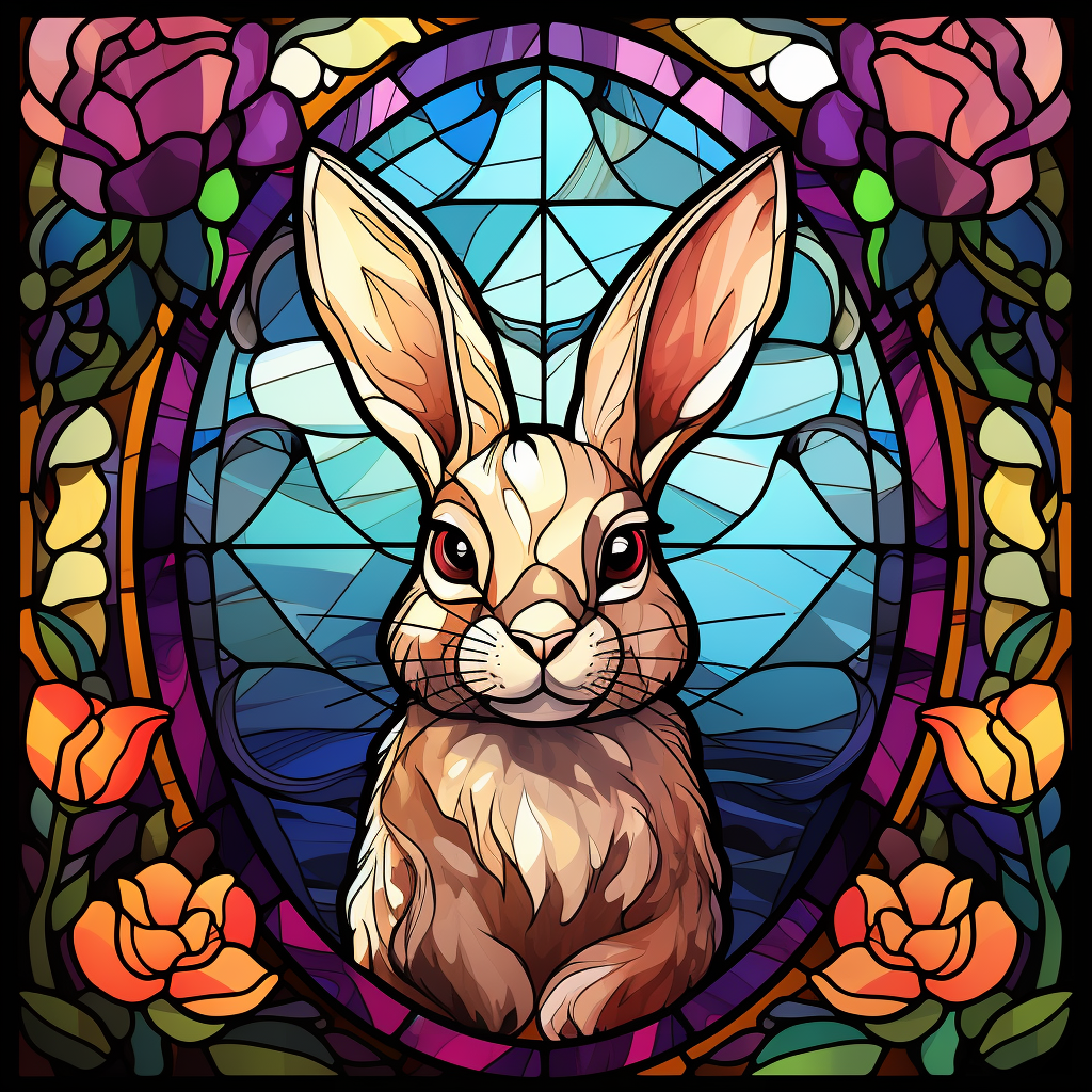 Brown Abstract Easter Bunny Diamond Art Kit