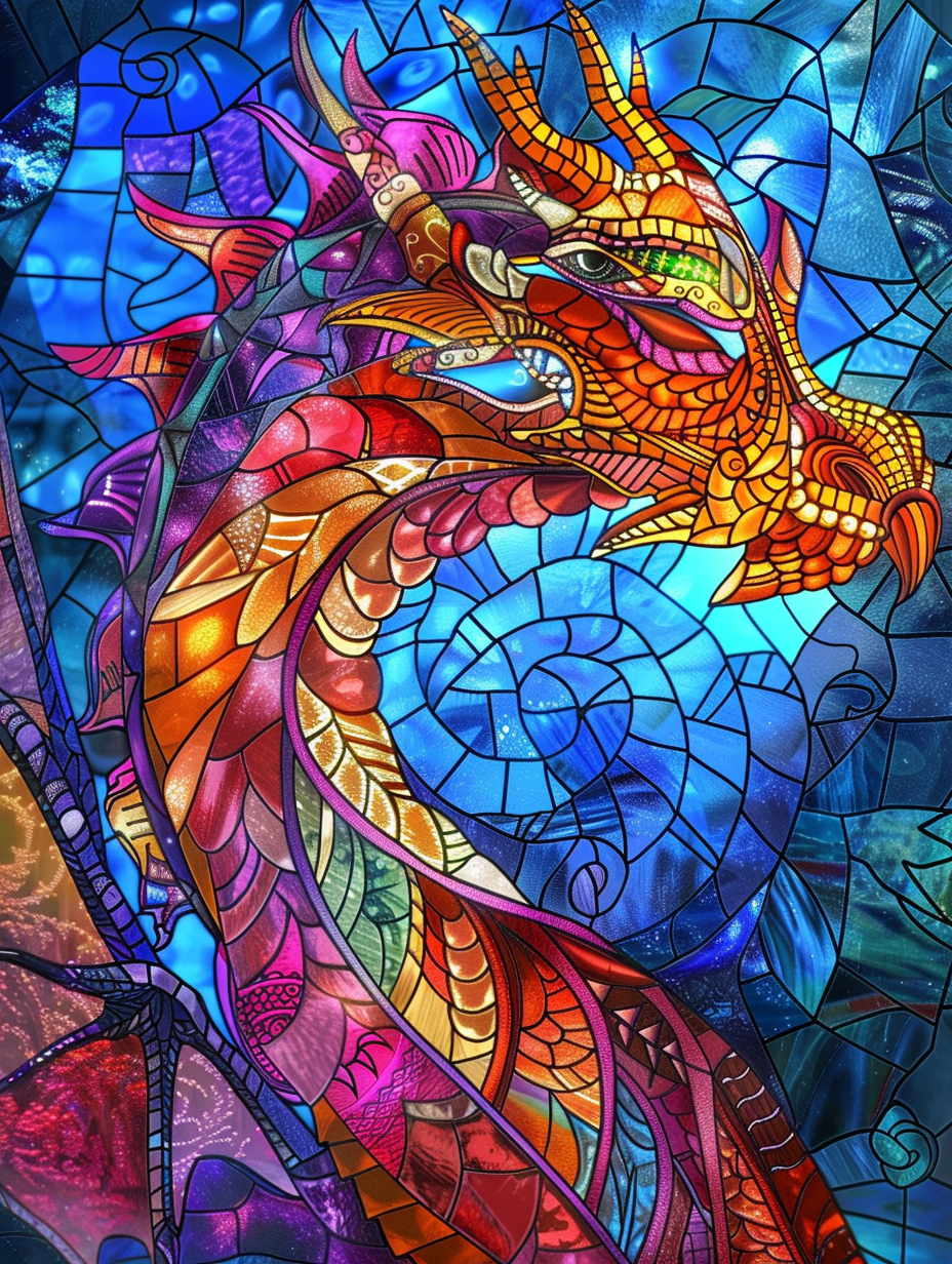 Abstract Pattern Dragon Diamond Art Kit