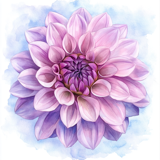Dahlia In Purple Shades Diamond Art Kit