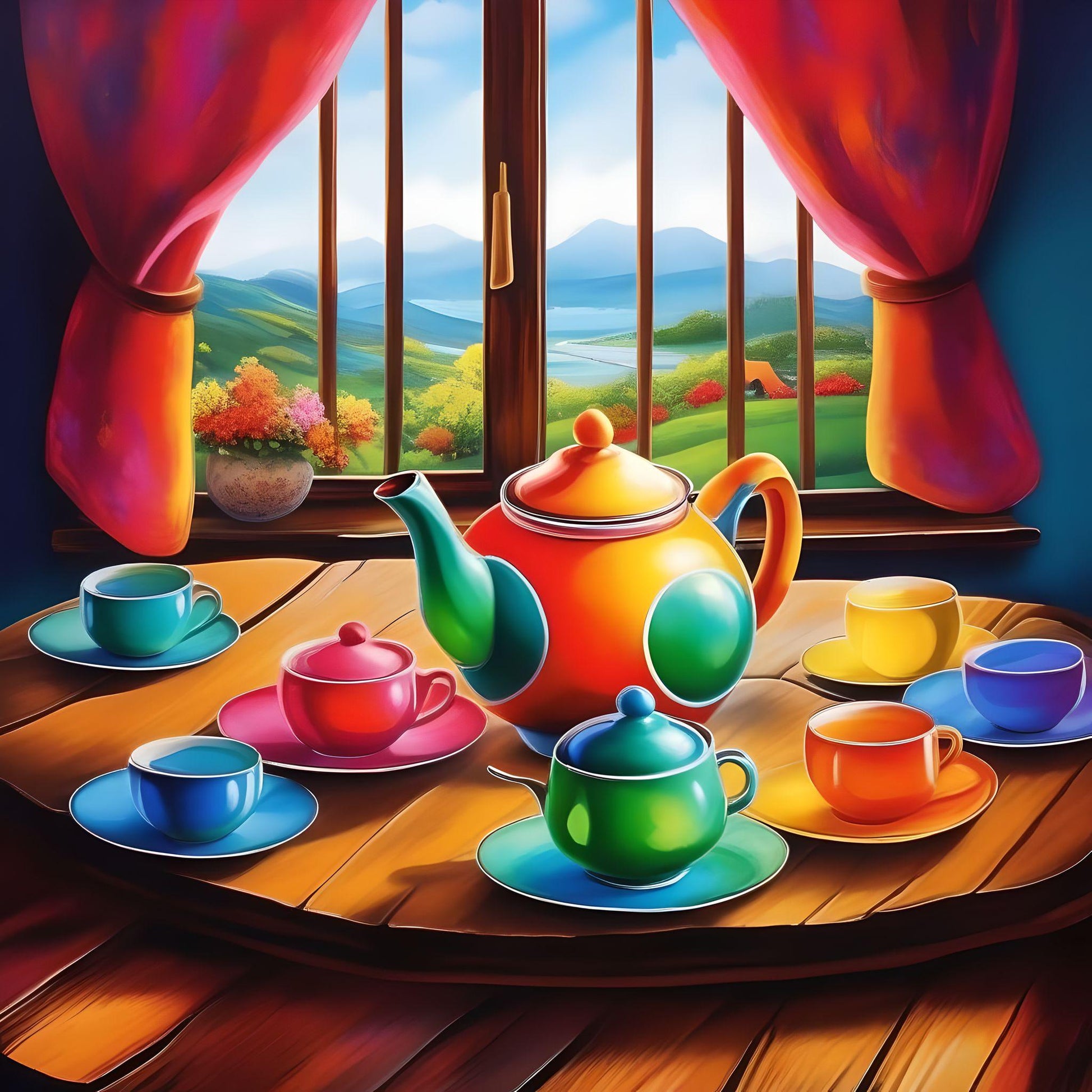 Bright Teapot Diamond Art Kit