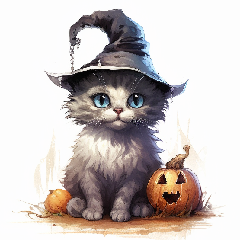 Blueeye Halloween Kitten Diamond Art Kit