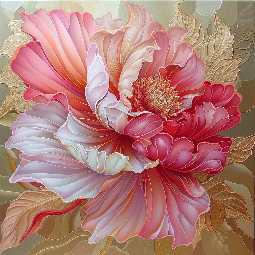 Fluttery Petal Pink Flower Diamond Art Kit