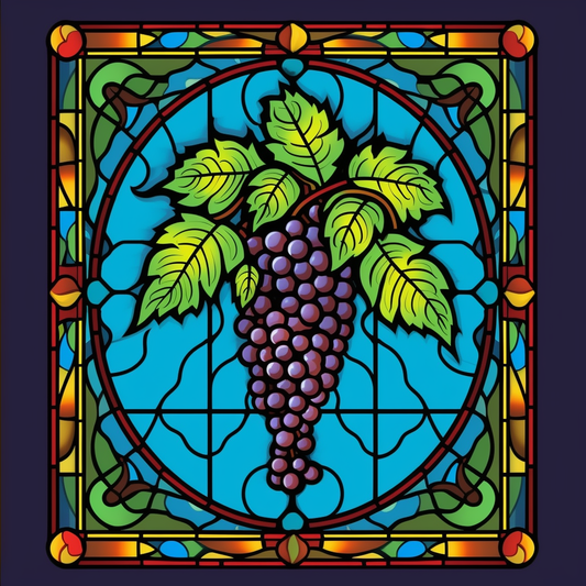 Abstract Purple Grapes Diamond Art Kit