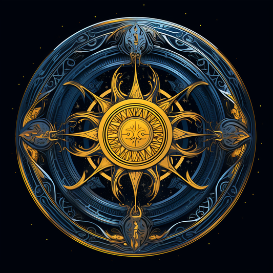 Gold Sun Emblem Diamond Art Kit