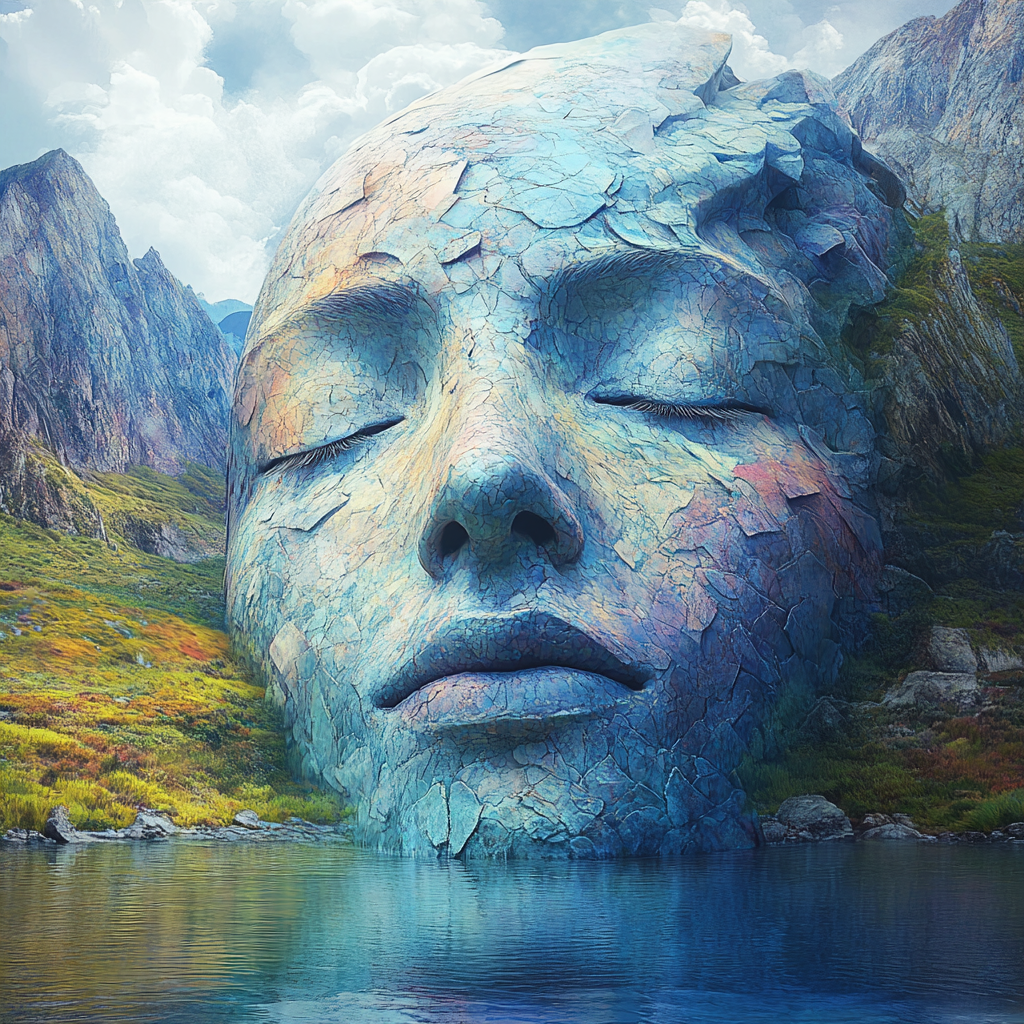 Cracked Mountain Face Diamond Art Kit