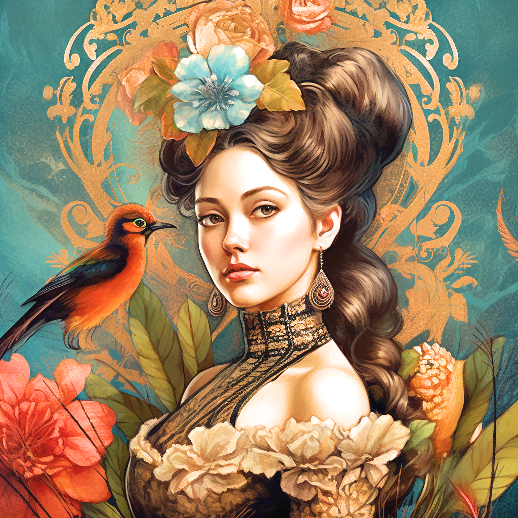 Bird And Woman Diamond Art Kit