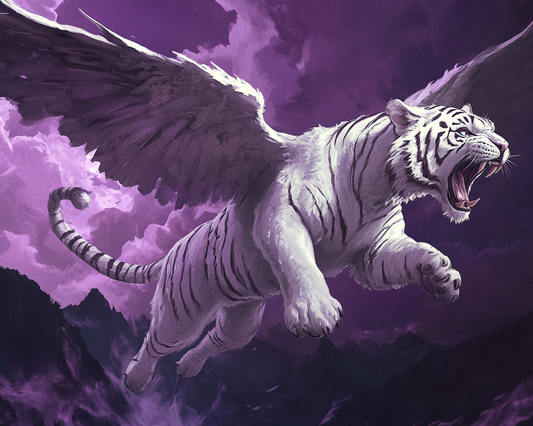 Whitetiger With Wings Diamond Art Kit