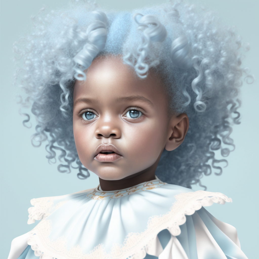 Blueeye Blue Hair Girl Diamond Art Kit
