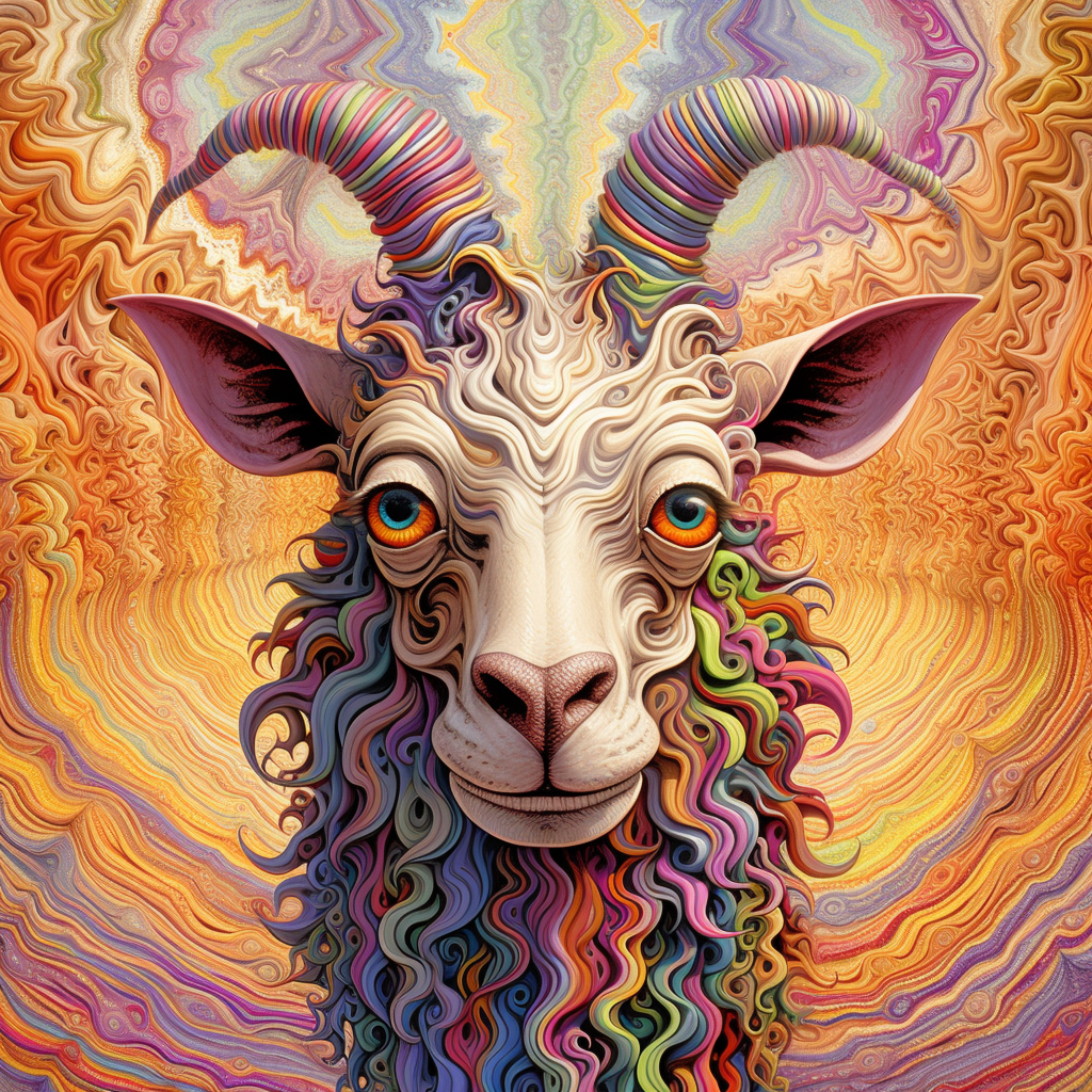 Abstract Old Goat Diamond Art Kit