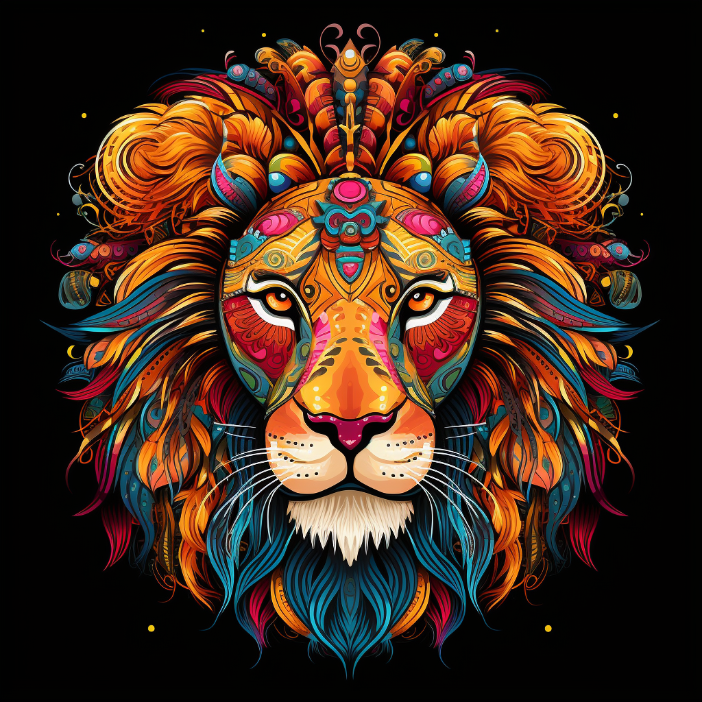 Pink Jewel Lion Mandala Diamond Art Kit