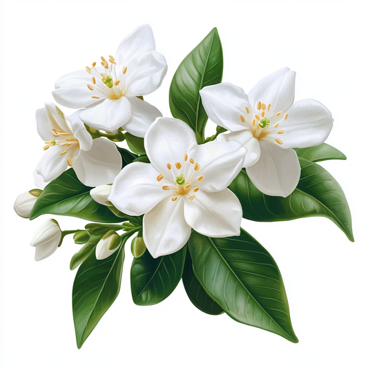 Jasmine And Green Leaves Diamond Art Kit