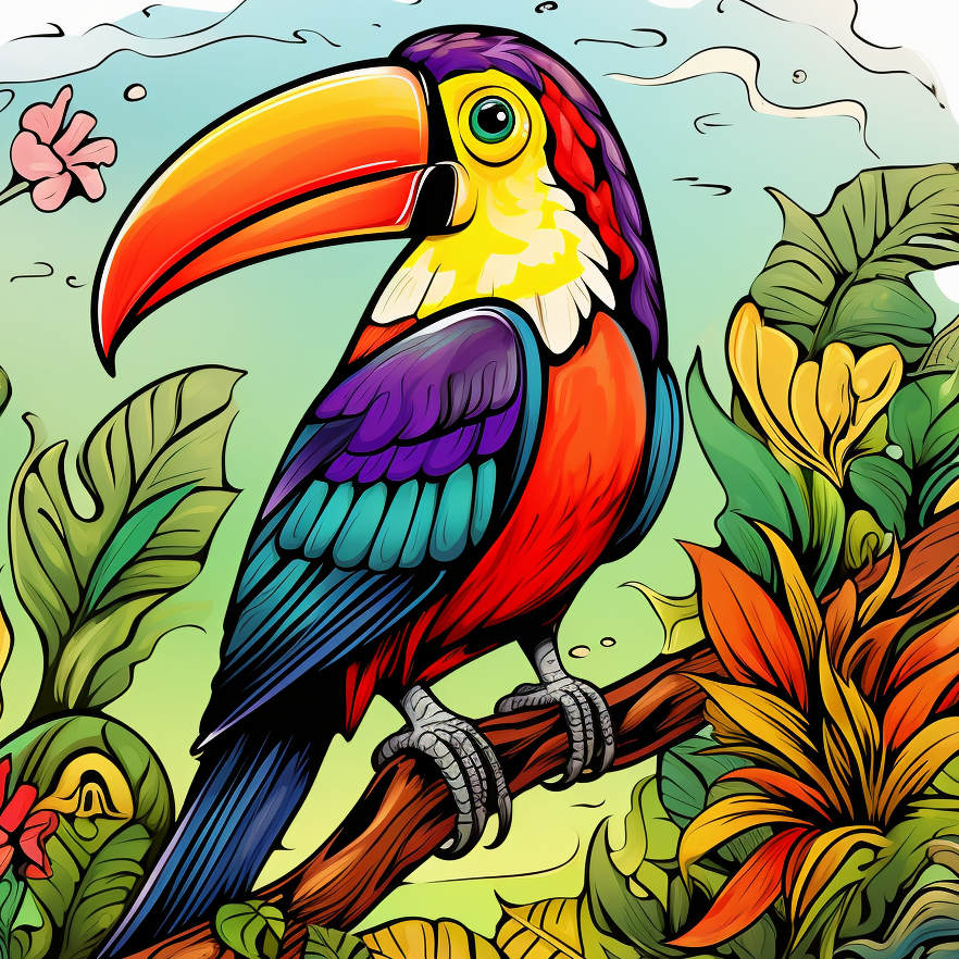 Toucan Branch Diamond Art Kit
