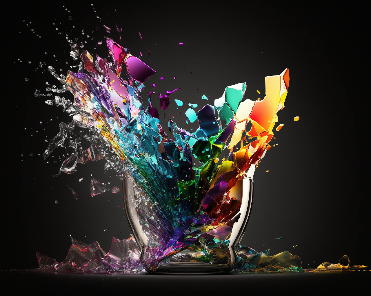 Rainbow Glass Explosion Diamond Art Kit