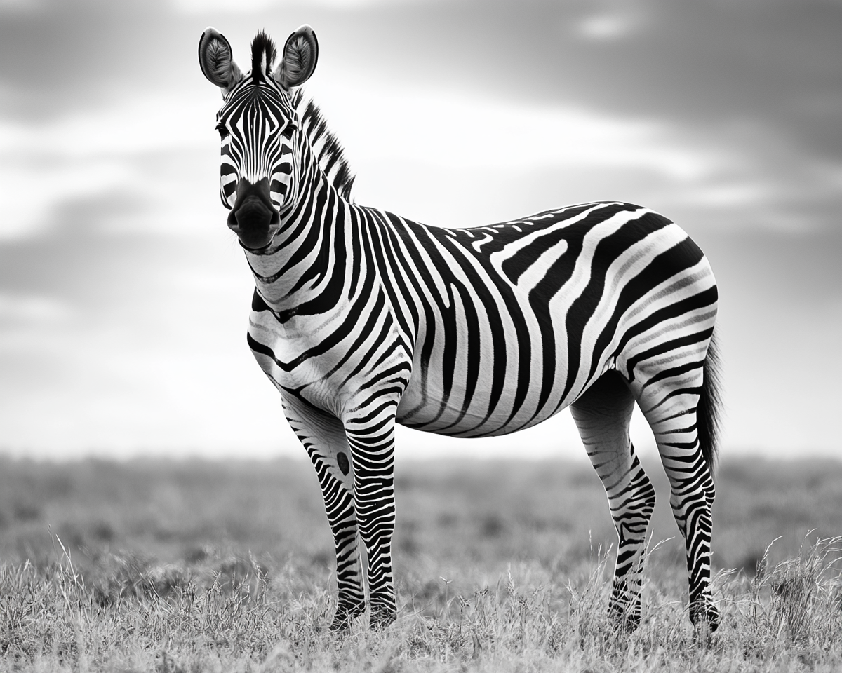 Black White Zebra Diamond Art Kit