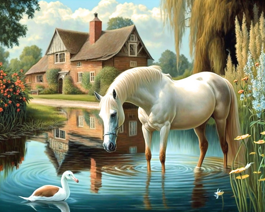 Horse And Bird Diamond Art Kit