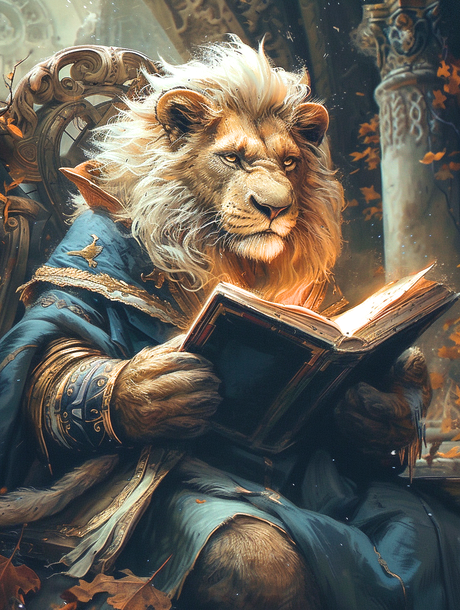 Lion Wizard Reading Diamond Art Kit