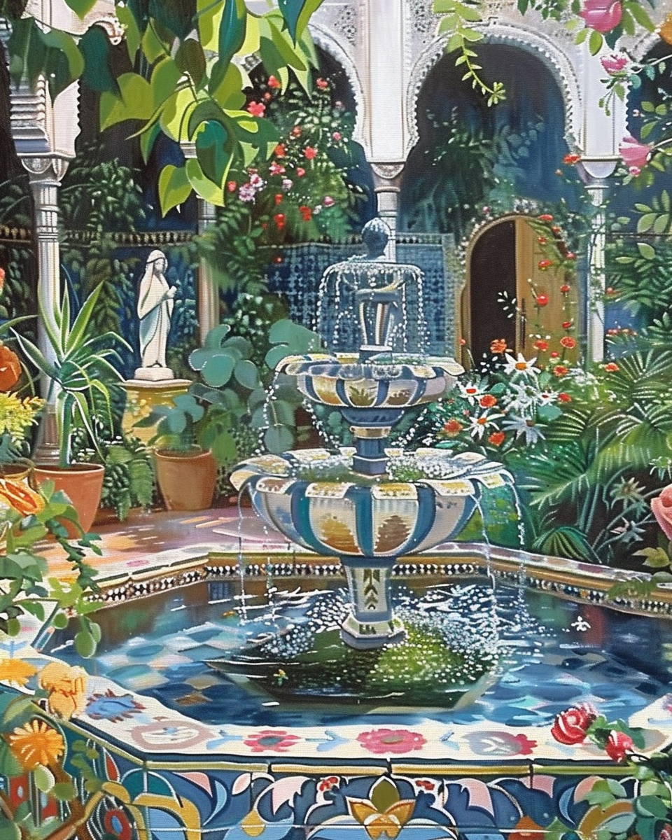 Spanish Tile Fountain Diamond Art Kit