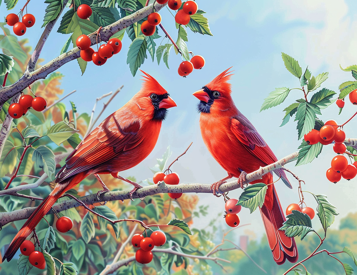 Berry Branch Cardinals Diamond Art Kit