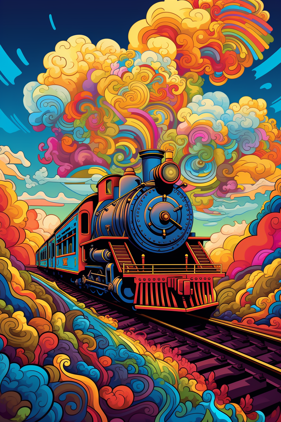 Rainbow Art Train Diamond Art Kit