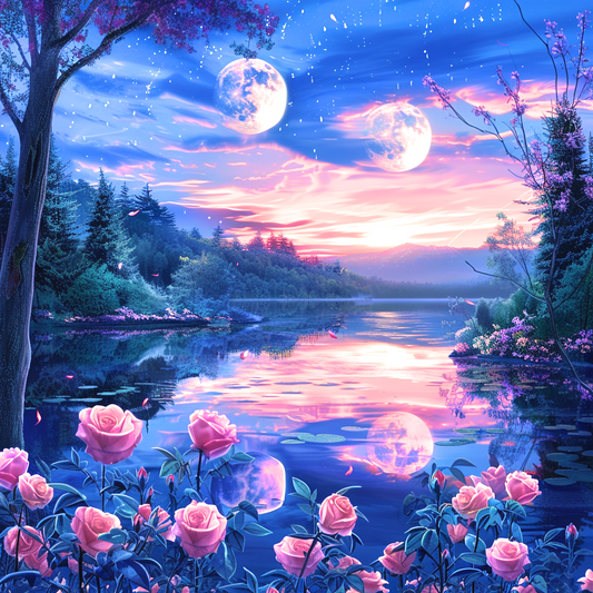 Doublemoon Roses Dusk Diamond Art Kit