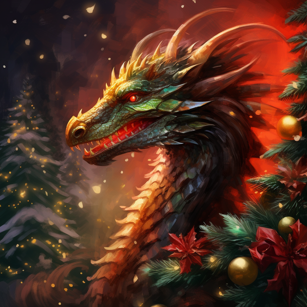 Christmas Dragon Diamond Art Kit