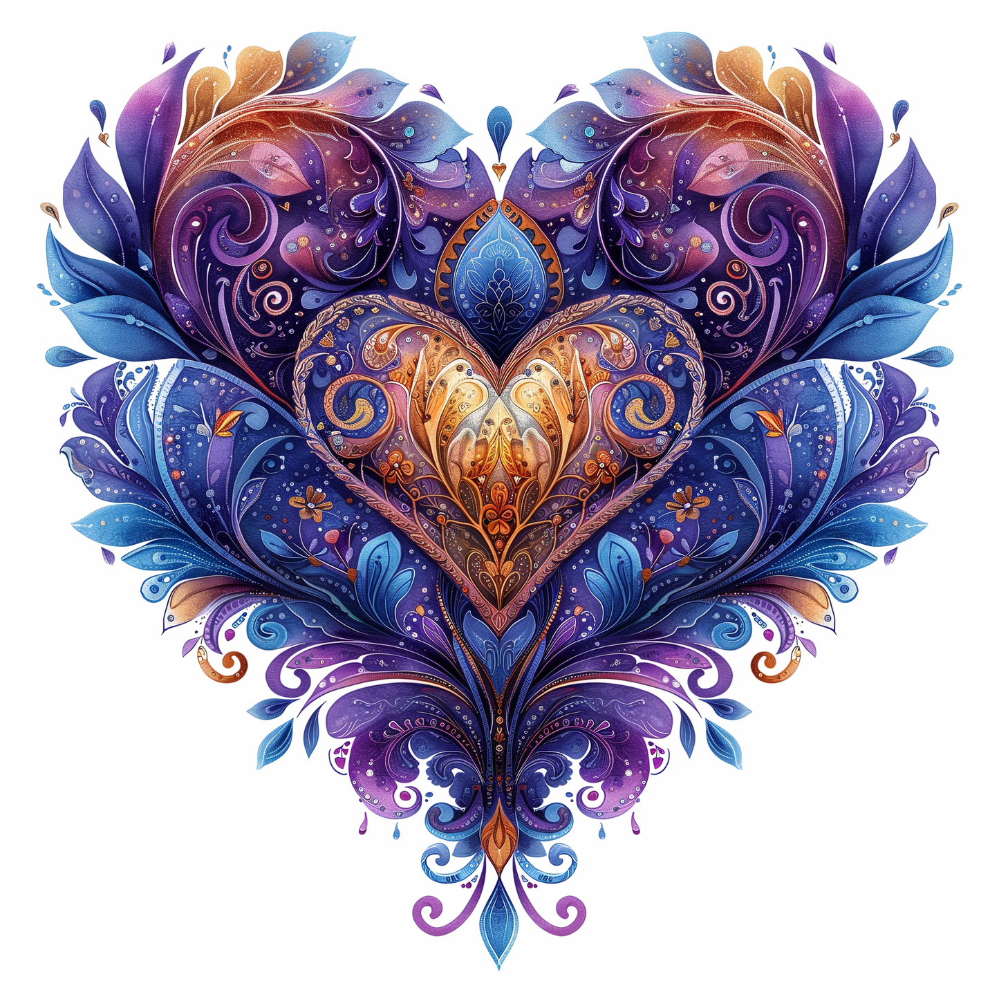 Heart Shape Leaf Mad Ala Diamond Art Kit