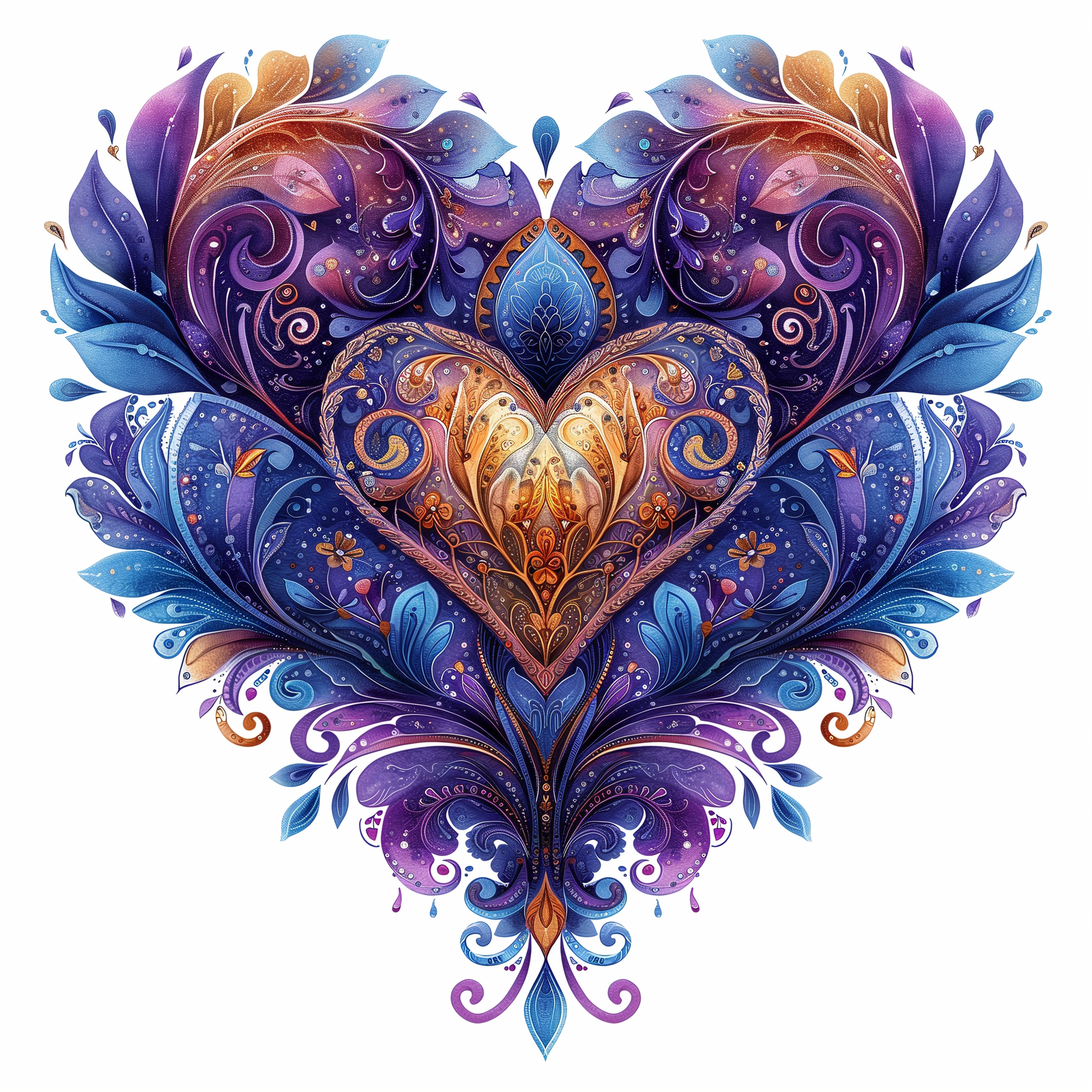 Heart Shape Leaf Mad Ala Diamond Art Kit
