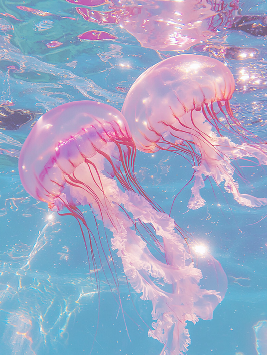 Two Moon Jellyfish Es Diamond Art Kit