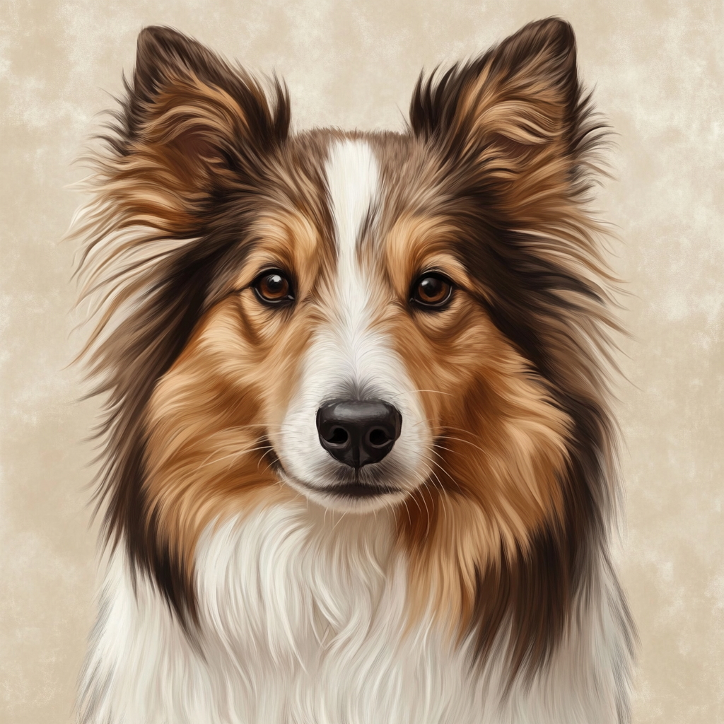 Brown Eye Sheltie Diamond Art Kit