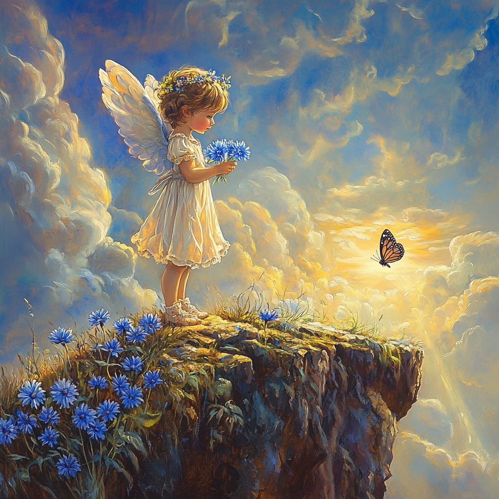 Flower Crown Angel Butterfly Diamond Art Kit