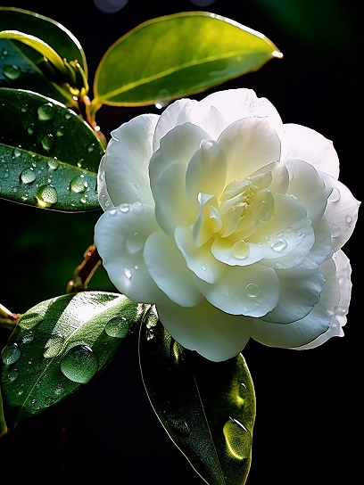 Dewdrop Camellia Diamond Art Kit